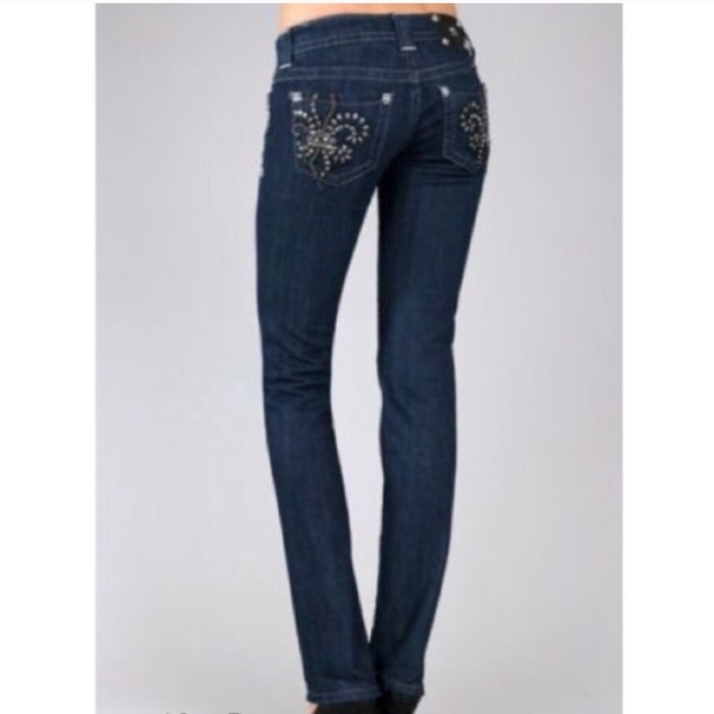 Miss Me Chain Reaction straight leg jeans-size 27